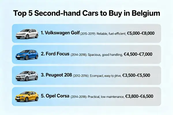 Top 5 Tweedehands Auto's om te Kopen in België
